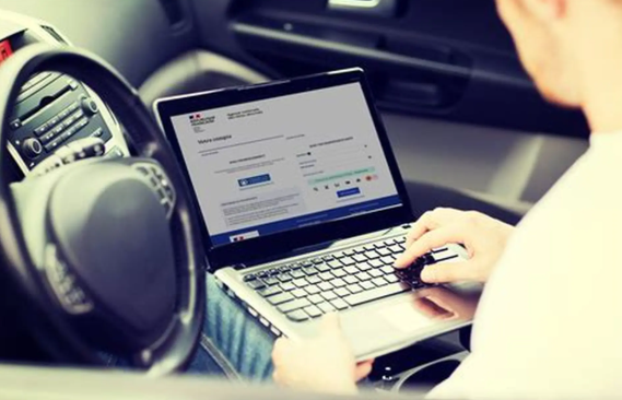 Starting the theory test booking process on the official portal.